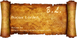 Bucsa Lóránt névjegykártya